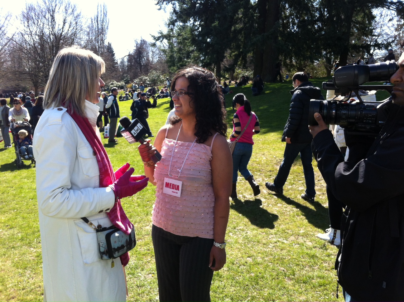 Kristy with Linda Poole, festival organizer